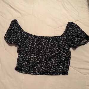 Black floral top